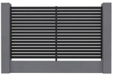 Aluminium Slat Screen Kit - Monument Colour, 1800mm high x 3000mm wide, Slat fence panel